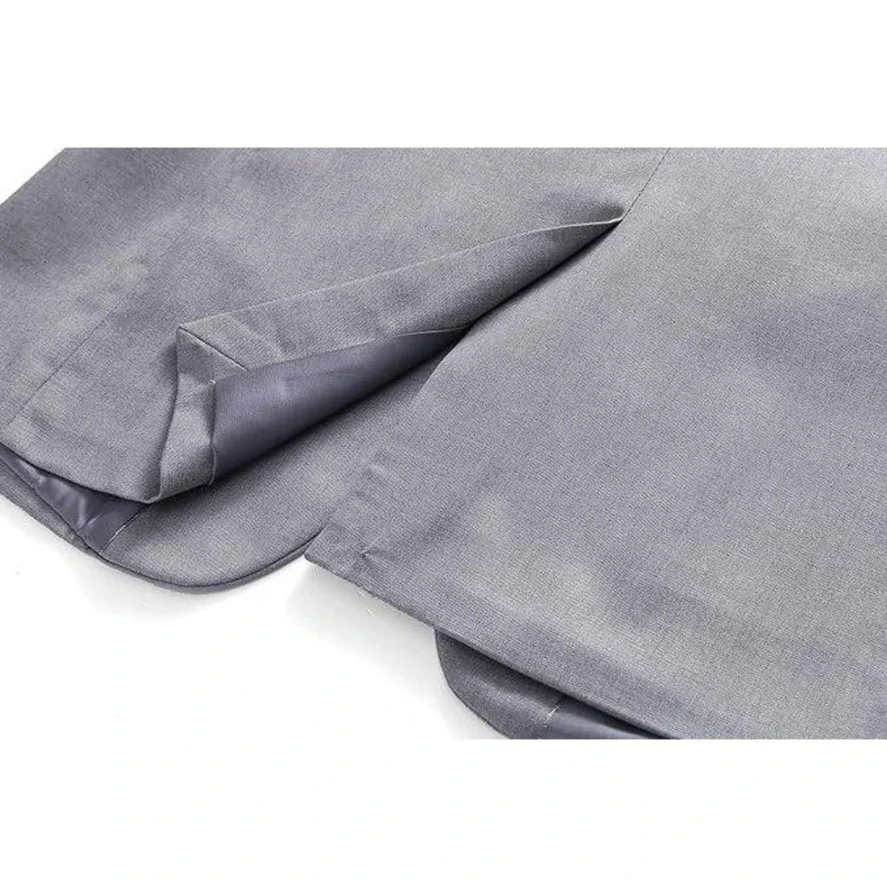 MOGU Classic Fashion Blazer Men's Size 44 Gray Two Button Jacket New‎ With Tags